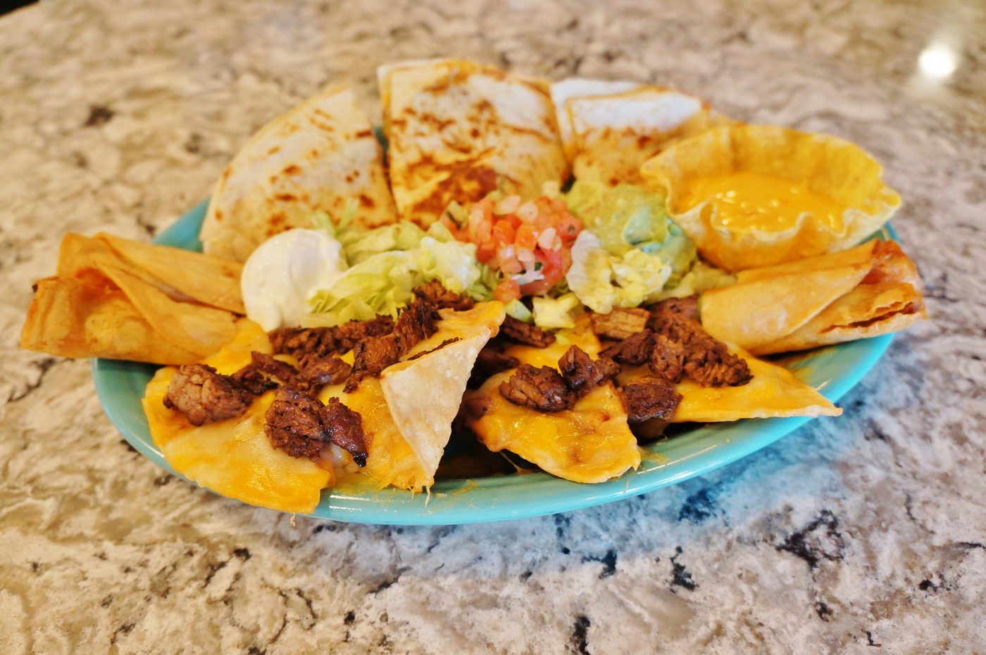 Food, drinks and dining room at Jorge's Mexican Bar & Grill