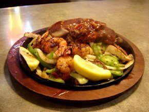 Trio Fajitas at Jorge's Mexican Bar & Grill